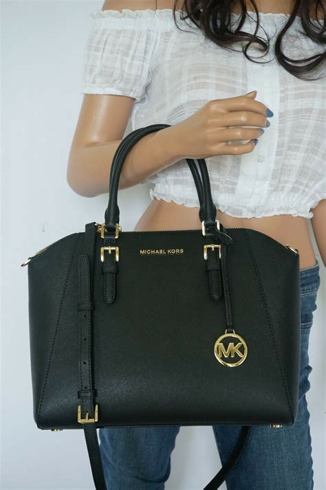 michael kors ciara large schwarz|Michael Kors ciara large satchel.